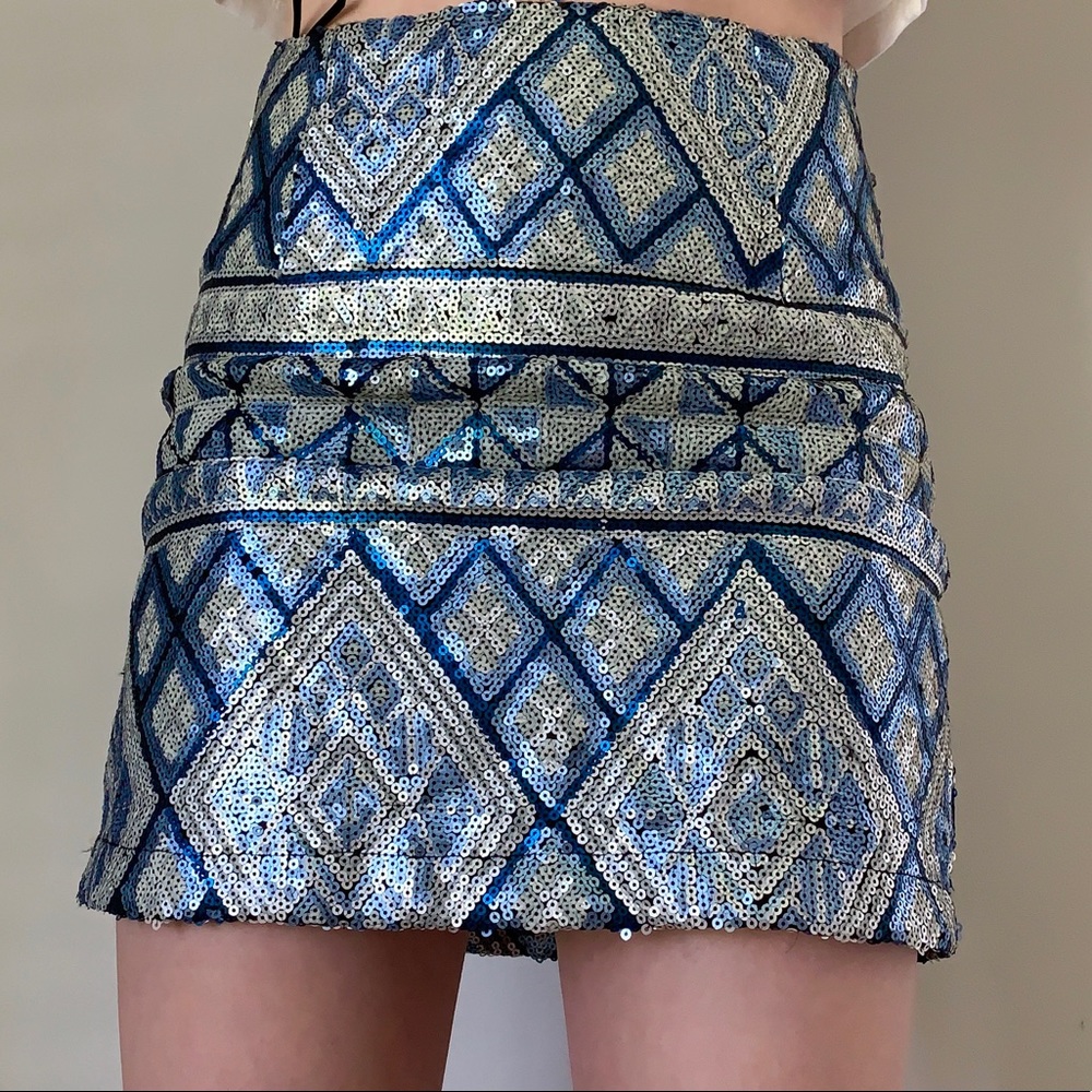 Sequin miniskirt